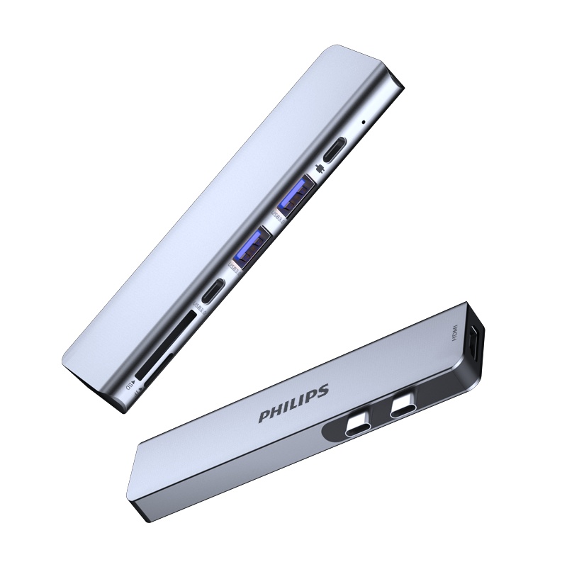 飞利浦type-c拓展坞电脑转换器 转接头笔记本扩展macbook pro苹果配件air投影仪转换器SWR1604C