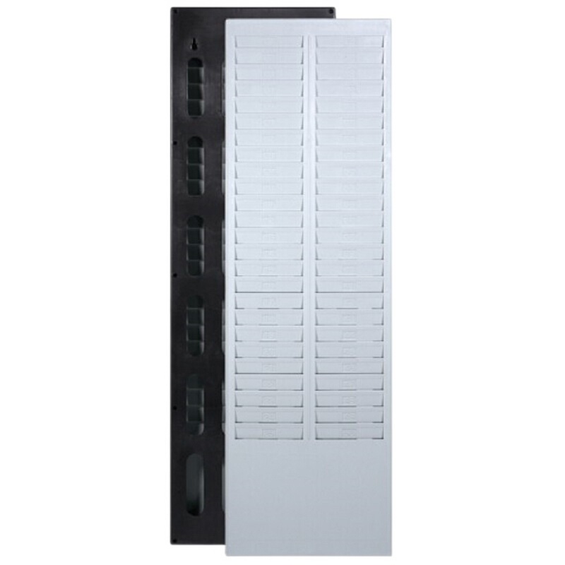 科密双排50栏位纸卡卡纸考勤表卡架 插卡架卡纸卡架 考勤机打卡钟考勤卡槽纸卡卡板版 打卡机