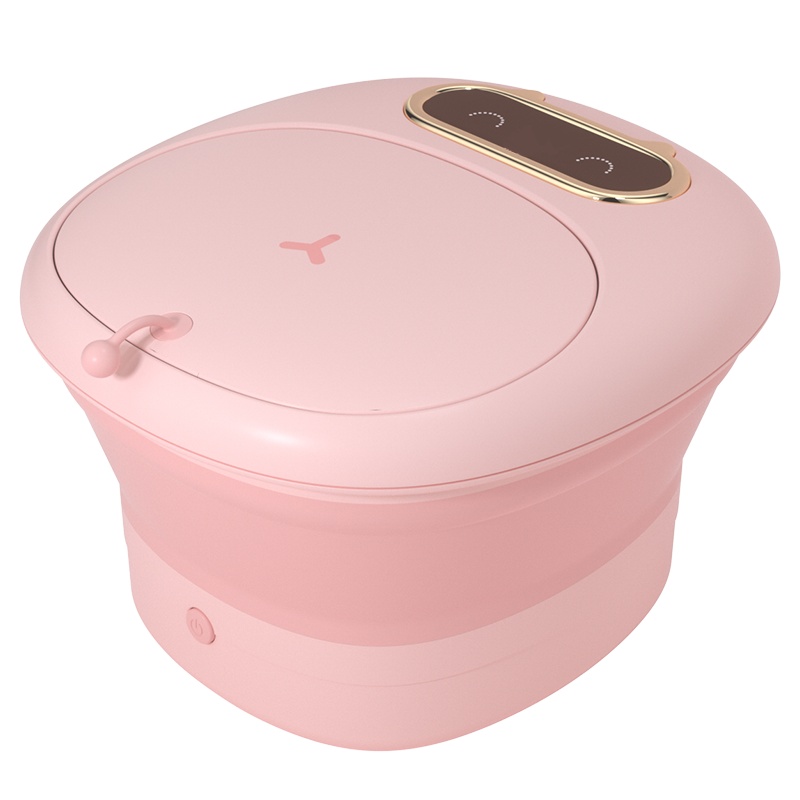 艾斯凯MM普通款萌萌猫咪可折叠家用按摩洗脚桶电动加热恒温足浴盆神器吴昕同款小型