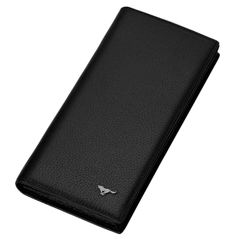 七匹狼(SEPTWOLVES)钱包 男士头层牛皮夹青年 长款真皮钱夹韩版潮商务男包