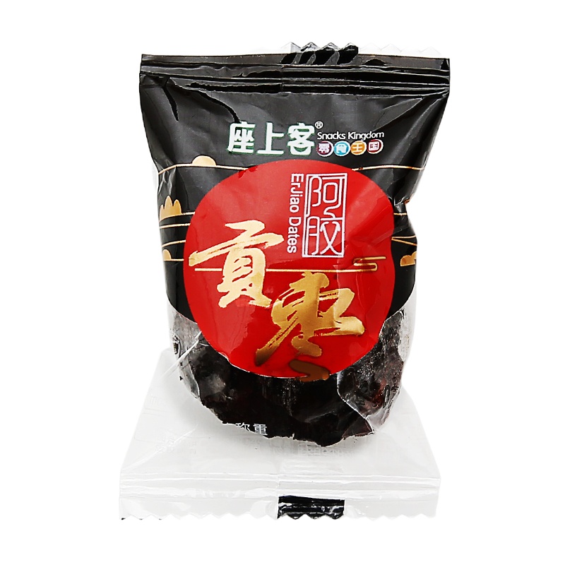 [座上客 阿胶贡枣24包*2]软糯无核蜜饯老人零食易消化红枣约450g*2