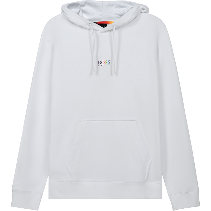 雨果博斯 HUGO BOSS 男女同款 棉质宽松版连帽卫衣运动衫50459489