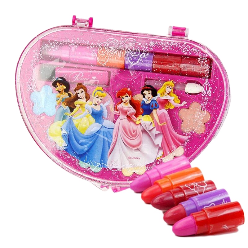 化妆盒儿童化妆品套装组合水溶水洗配方表演彩妆芭比娃娃化妆品粉妆盒过家家玩具 多姿公主化妆盒D21660D