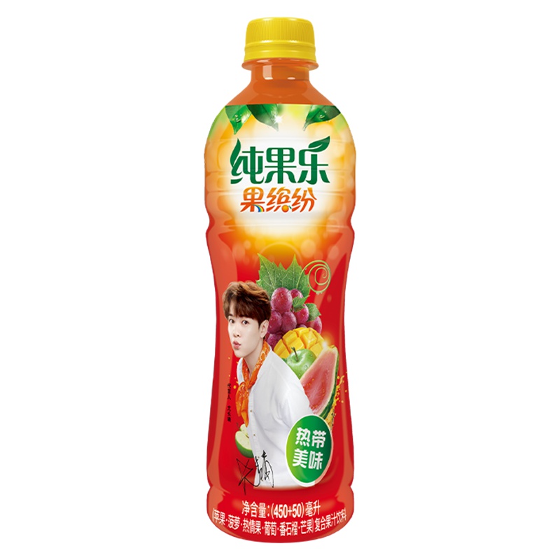 果缤纷蓝莓石榴复合果汁饮料 500ml*15瓶 整箱