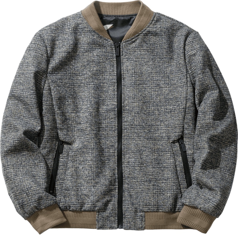 千纸鹤秋季外套男2019新款青年时尚修身棒球服男士夹克上衣30210