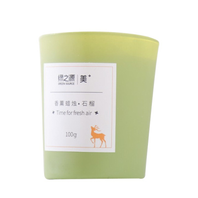 绿之源 香薰蜡烛 室内香薰浪漫香氛熏香去除异味卧室房间烛台烛光晚餐表白家用无烟杯蜡香薰灯檀香 石榴香
