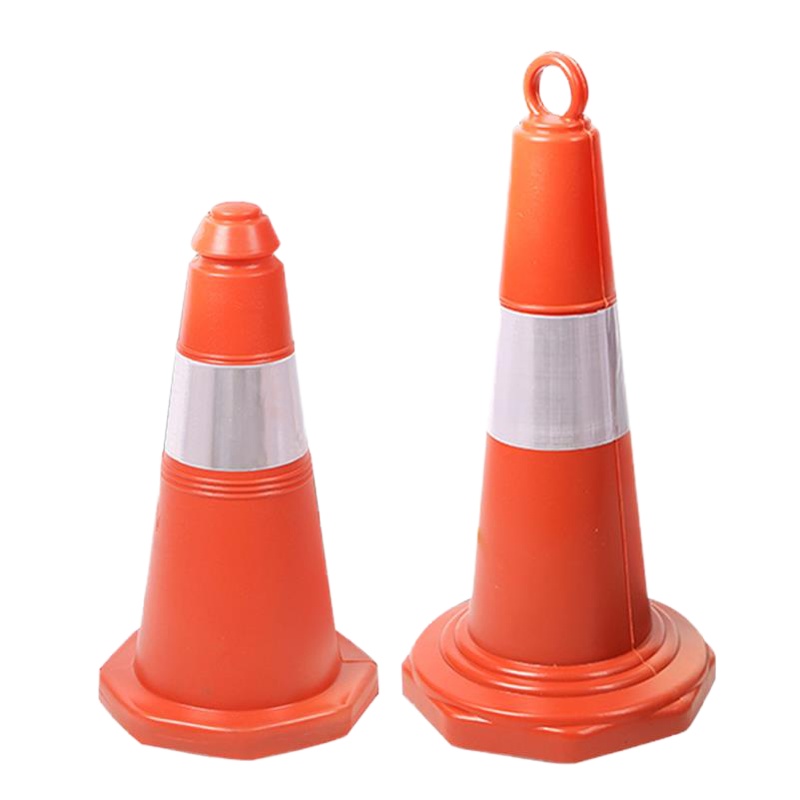 递乐(DiLe) 梦平橡胶路锥70cm提环款 公路路障塑料停车锥 反光雪糕筒警示锥