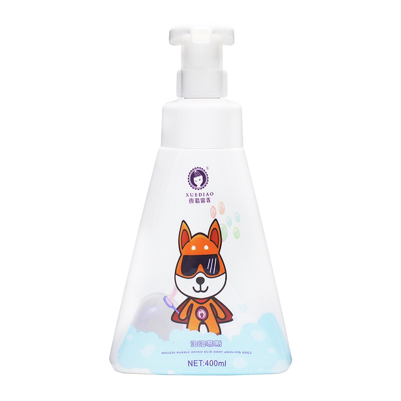 雪貂留香 泡泡慕斯沐浴露400ml 狗狗专用 杀螨除菌 洗澡用品 犬用 氨基酸香波 狗狗沐浴露 香波浴液 清香型