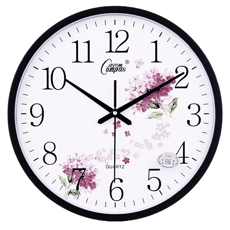 齐心 14英寸静音挂钟客厅简约时尚卧室时钟壁挂表现代创意石英钟