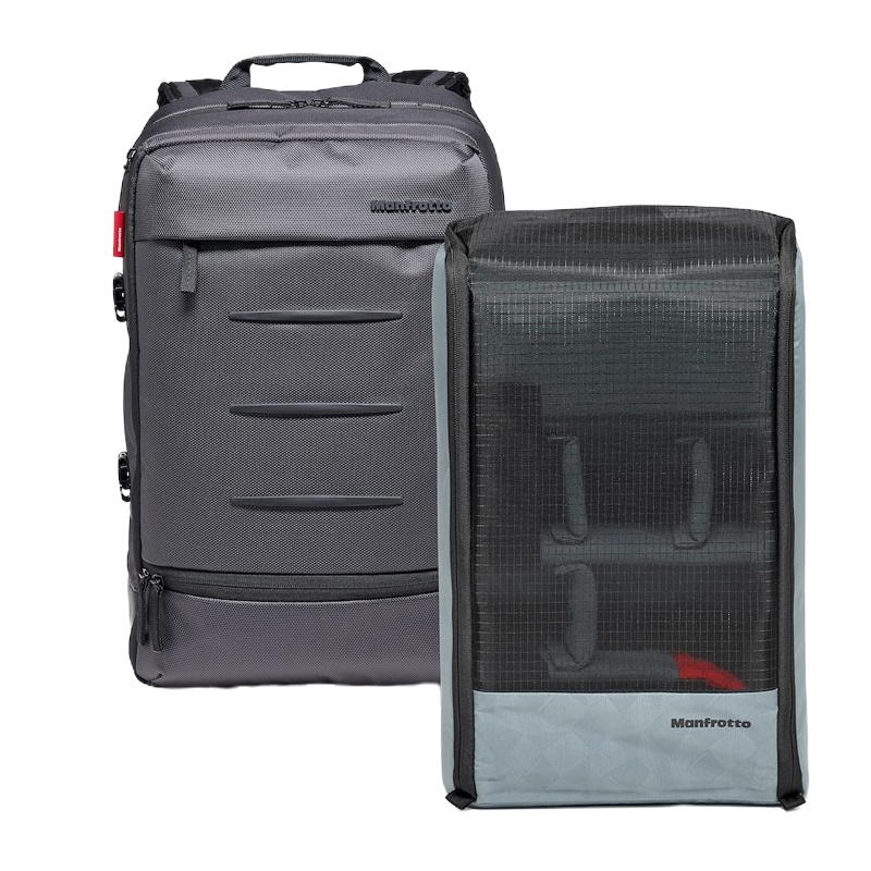 曼富图(MANFROTTO) MN-BP-MV-30 曼哈顿双肩式背包单反相机包摄像机包单电/微单相机包数码相机包 灰色