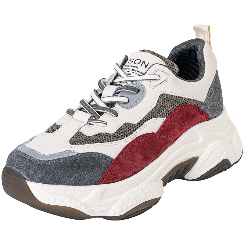 百田森2020春季新款小虎牙休闲鞋商场同款时尚网红老爹鞋女