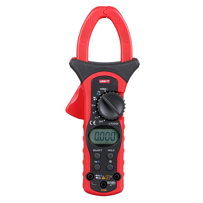 优利德(UNI-T) 1000A数字交流钳型表 钳型万用表 UT205A 1个