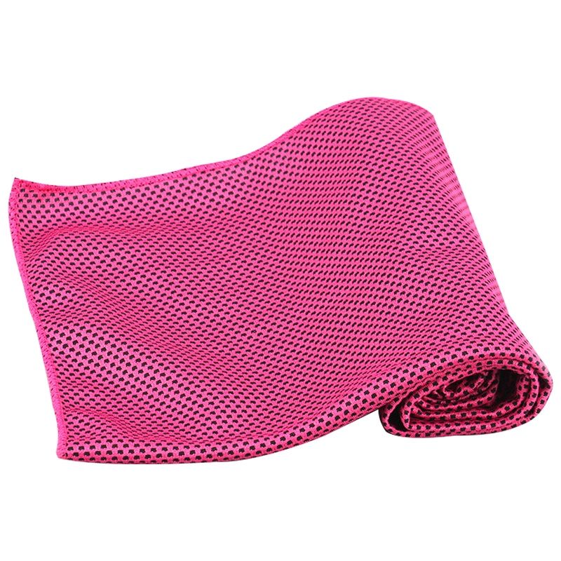 海斯迪克 HKQJ04 (2条装) 降温神器 冰凉巾速干 防暑冰毛巾 魔幻冰巾 冷感运动毛巾 OPP袋装 红色