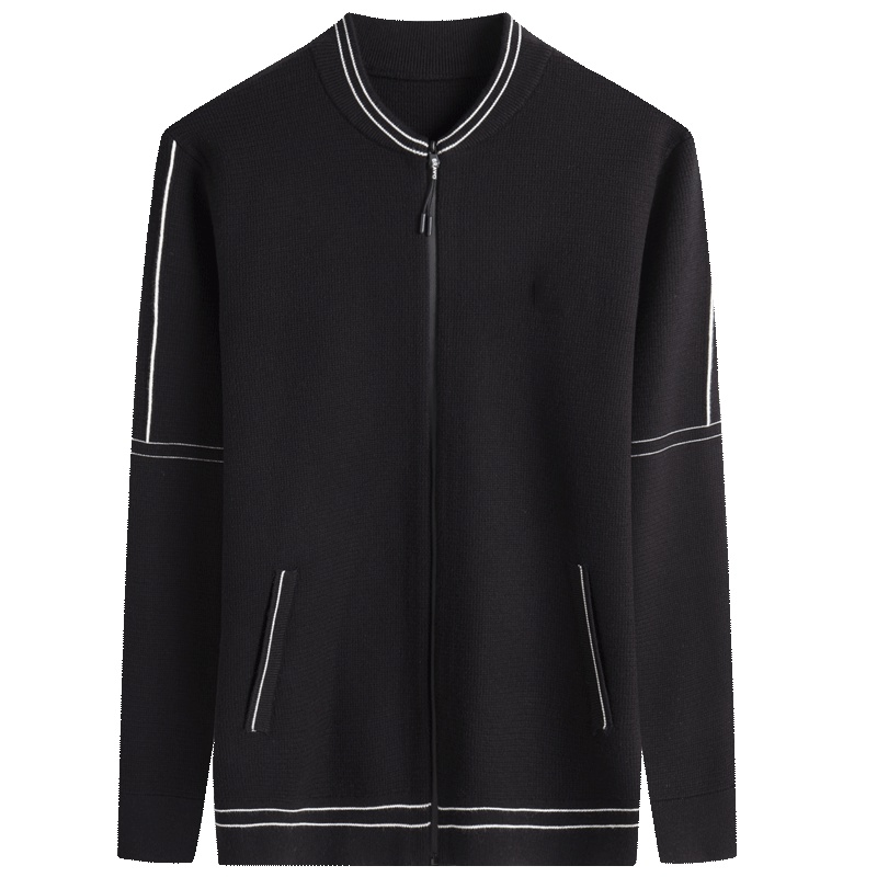 北极绒男士针织开衫春秋毛衣外套韩版修身薄款针织开衫男