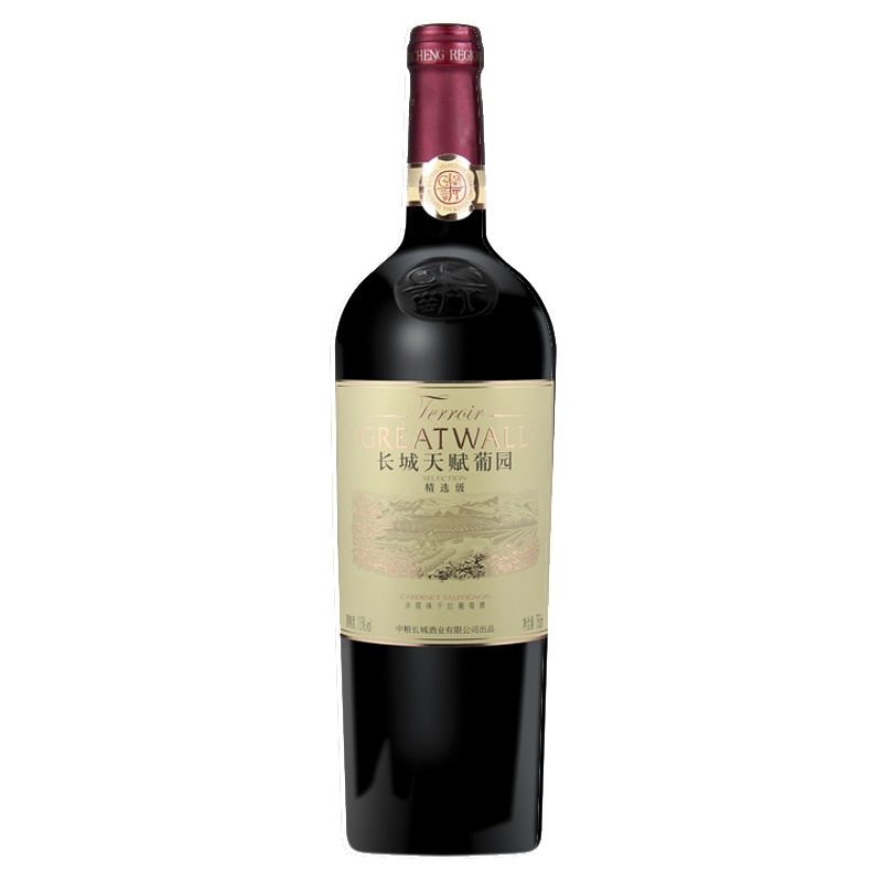 长城天赋精选级赤霞珠干红葡萄酒750ml 红酒 高端系列 国产红酒单支