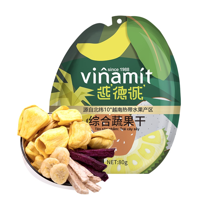 越南进口越德诚综合蔬果干80g吃货高颜值网红休闲零食特产水果干
