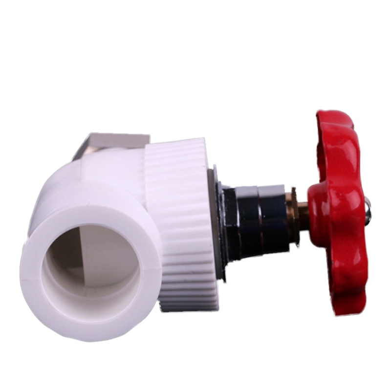 雄塑 塑料截止阀 水管配件 冷热水白色 DN25