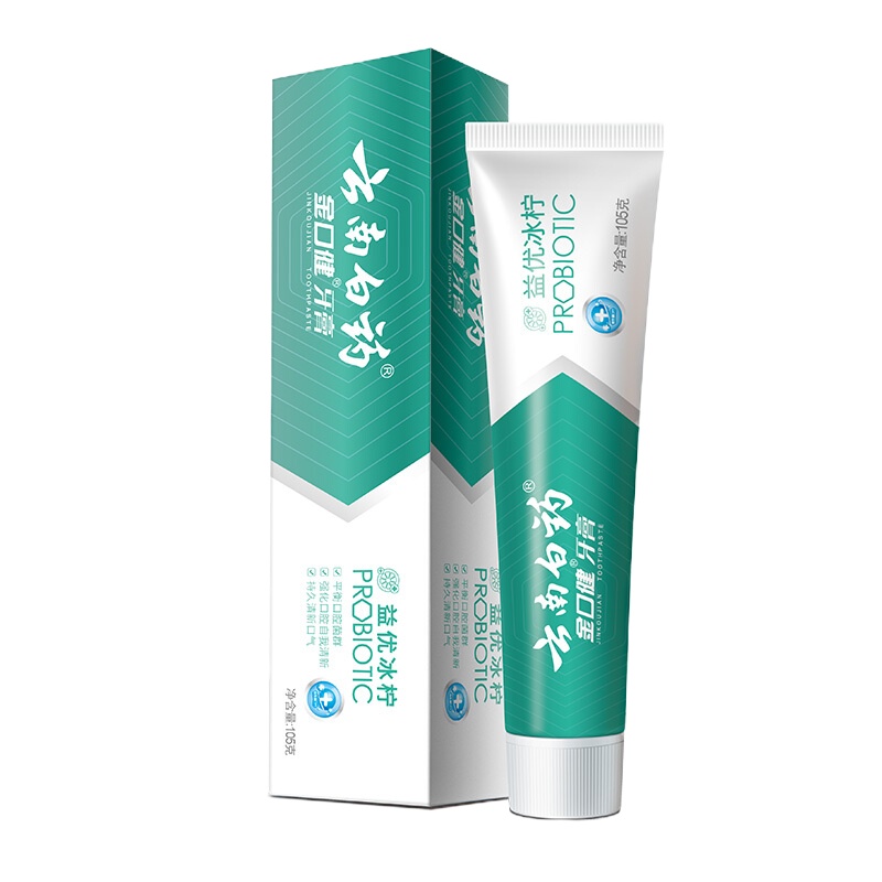 (DT)云南白药 益生菌冰柠薄荷105g 牙膏 （计价单位：支）