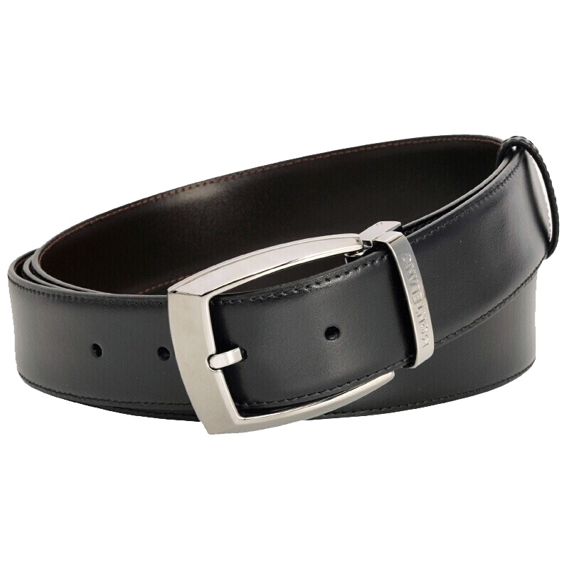 【正品保障】Montblanc万宝龙男士皮带宽版双面休闲系列牛皮镀钌扣针皮带/腰带