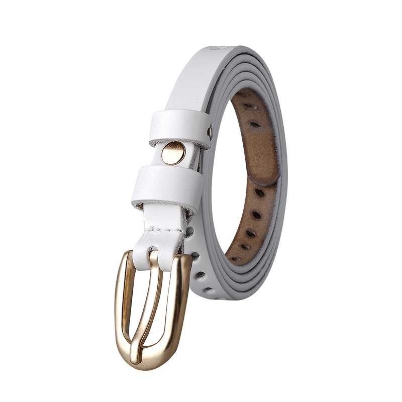【顺丰配送】帕迪欧皮带裙带女腰带牛皮白色腰带黑色带红色细腰带牛仔裤皮带女士皮带