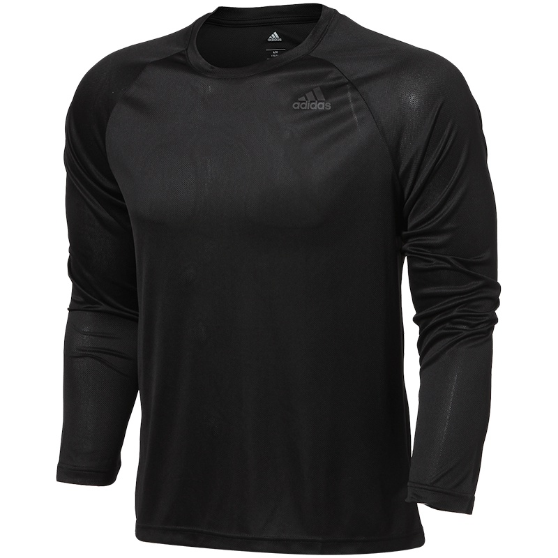 【自营】adidas阿迪达斯男子长袖T恤跑步训练健身运动服BK0975 L BK0975黑色