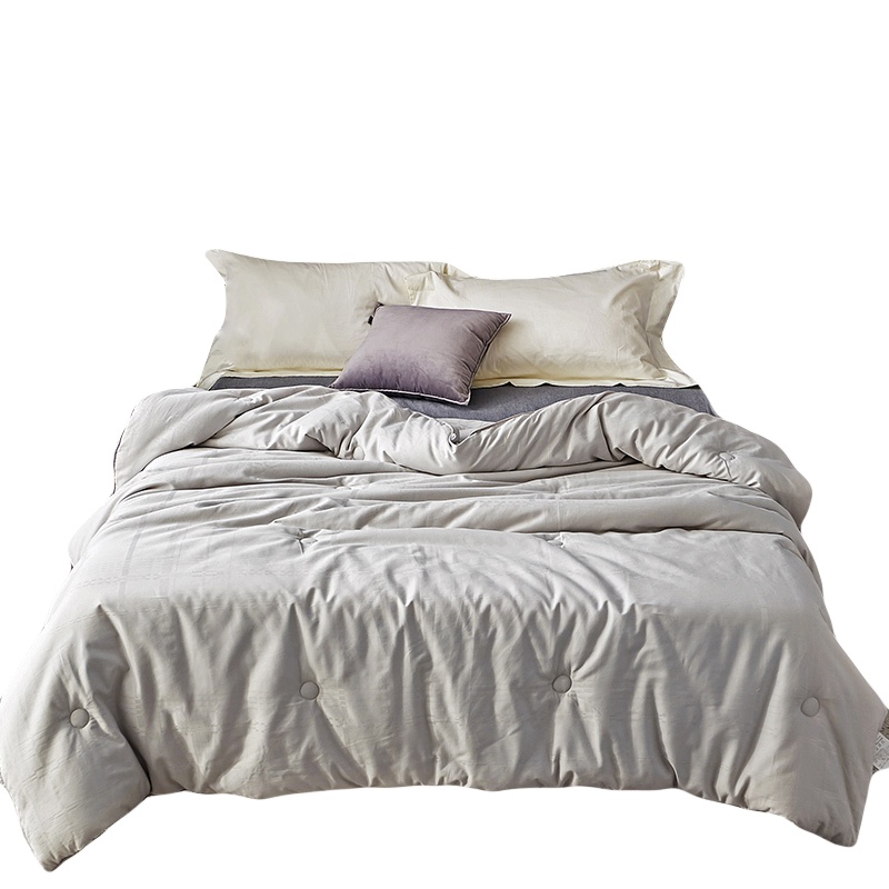 南极人(NanJiren)家纺 全棉提花秋冬被羽丝绒纤维被芯冬季保暖加厚被子双人春秋纯棉空调被