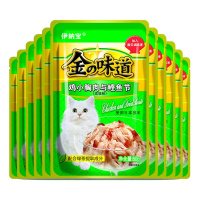 伊纳宝金的味道猫零食鸡肉配方添加鲣鱼节60g×10包