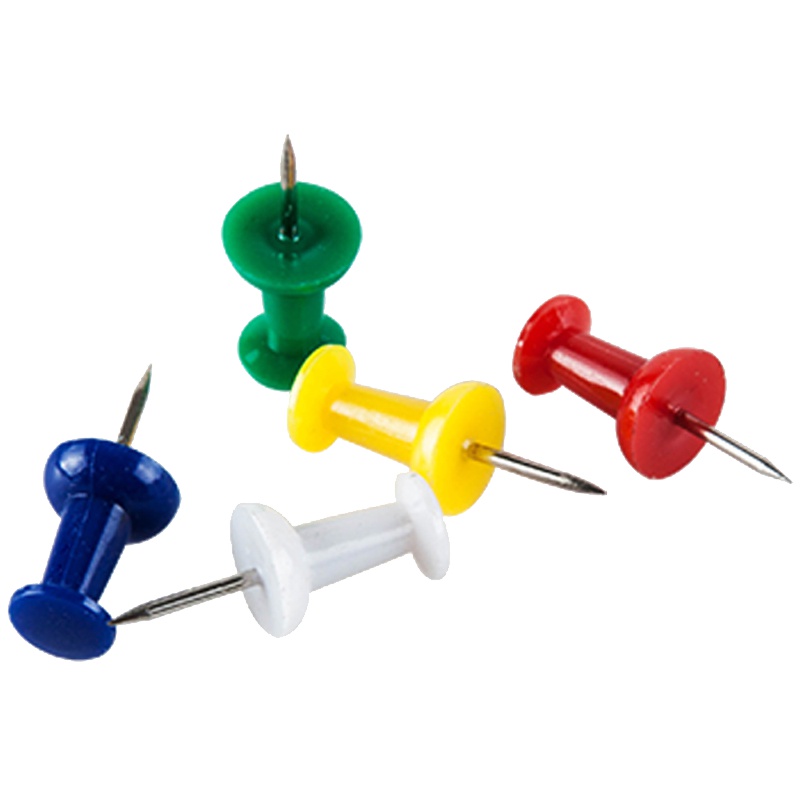 广博(GuangBo)ZD5333 彩色工字钉(10盒装) 软木板 绘图板 公告板用的PVC材质图钉 桌面文具用品