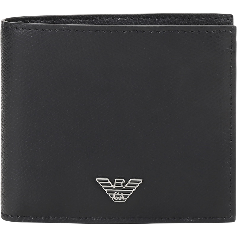 EMPORIO ARMANI 阿玛尼 男士 牛剖层移膜革/聚氨酯短款钱包钱夹 Y4R082 YAQ2E