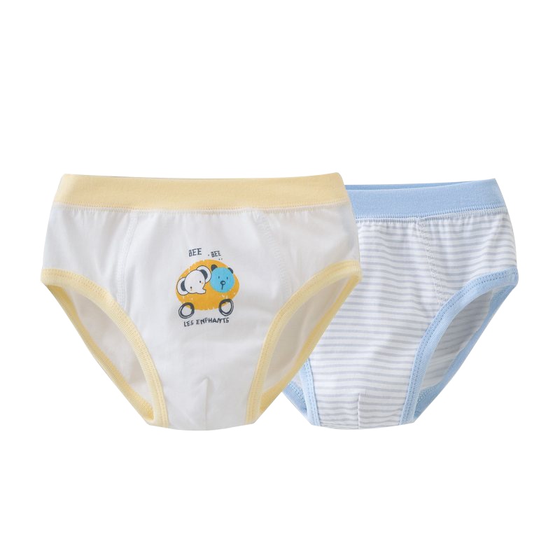 丽婴房婴儿衣服男宝宝可爱内裤男童柔软三角裤2条装四季款