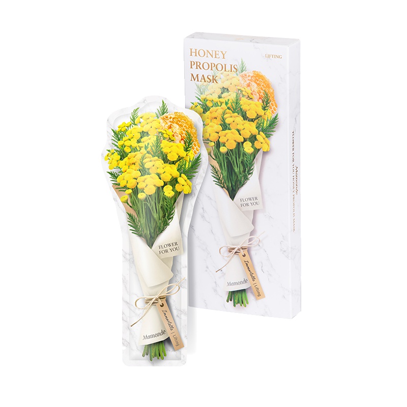 梦妆(Mamonde)花语蜜意蜂胶蜡菊紧致弹润面膜 25ml*5EA 提亮肤色 舒缓水润 鲜花蜜成分 紧致肌肤