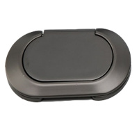 隐形抽屉暗装拉手_古达黑色折叠免打孔翻盖把手_衣柜内抽屉明装小拉手 2350珍珠灰-暗扣