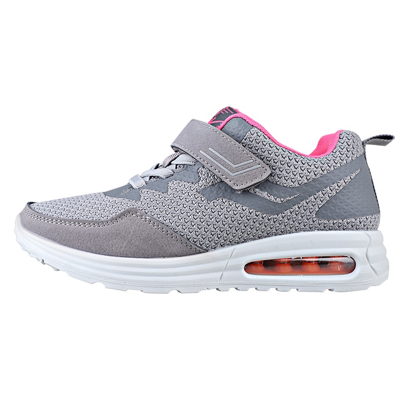 双星运动男款健步鞋低帮魔术贴气垫运动鞋妈妈鞋