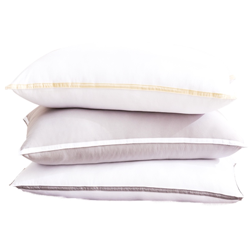 吉祥三宝家纺 牵手羽丝绒枕头纤维枕芯秋季冬季 舒适健康睡眠枕芯