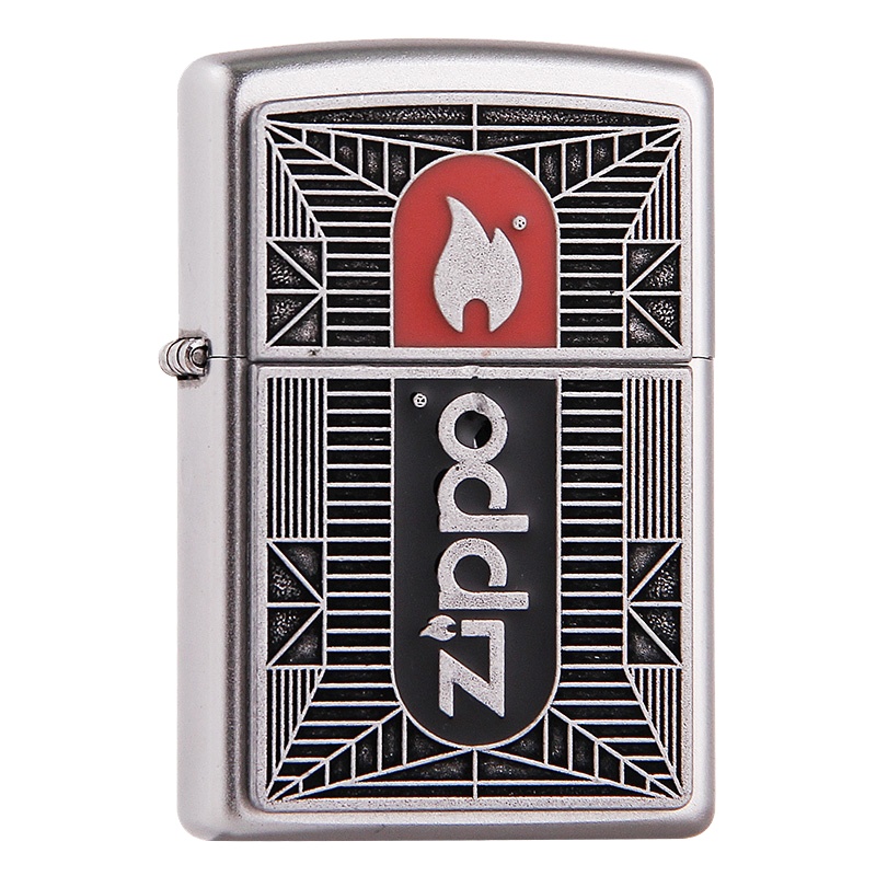 美国ZIPPO打火机 芝宝 红与黑 经典之标24830