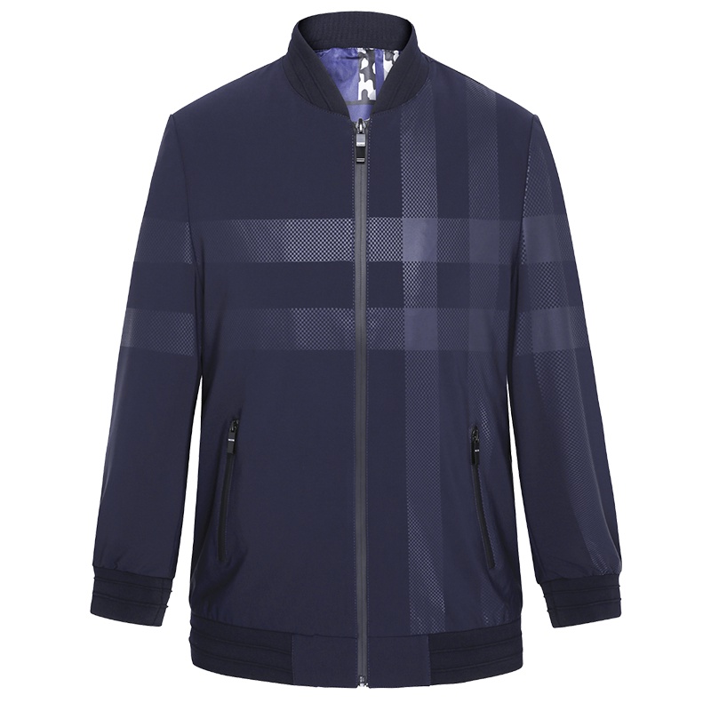 HODO红豆男装 夹克男 男士夹克商务休闲立领夹克时尚印花外套男