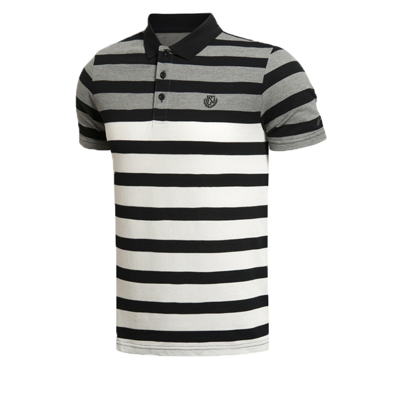 李宁(LI-NING)夏季男子网球polo衫 短袖 APLK103