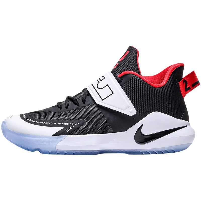 NIKE男鞋篮球鞋詹姆斯使节12代缓震湖人色运动鞋BQ5436-001