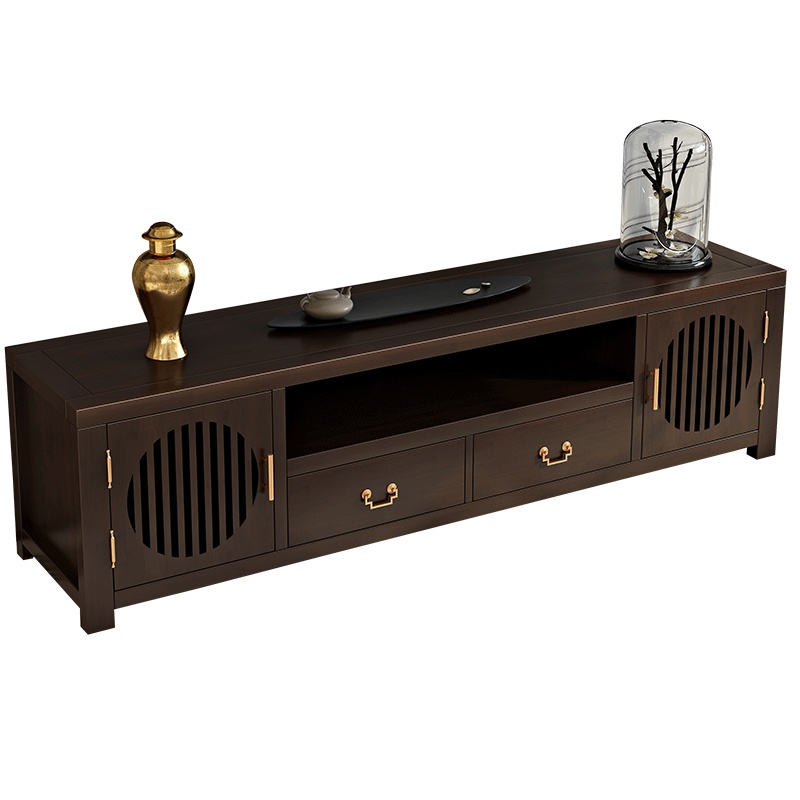 天惠子 电视柜 木质实木电视柜新中式现代中式伸缩型地柜茶几组合多抽储物柜客厅家具