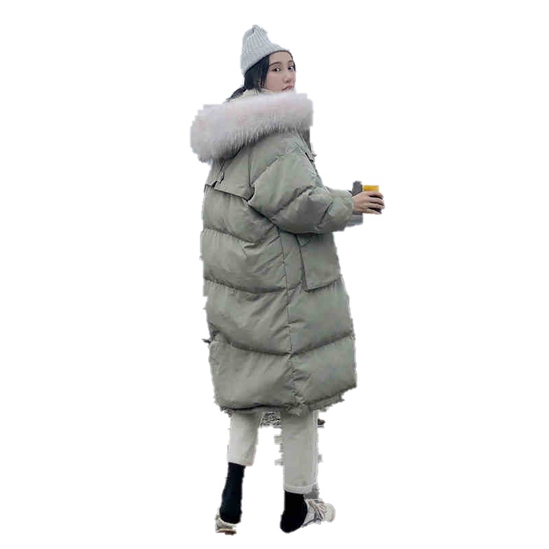 拉夏贝尔棉衣羽绒棉服女中长款棉袄2020新款面包服冬季外套