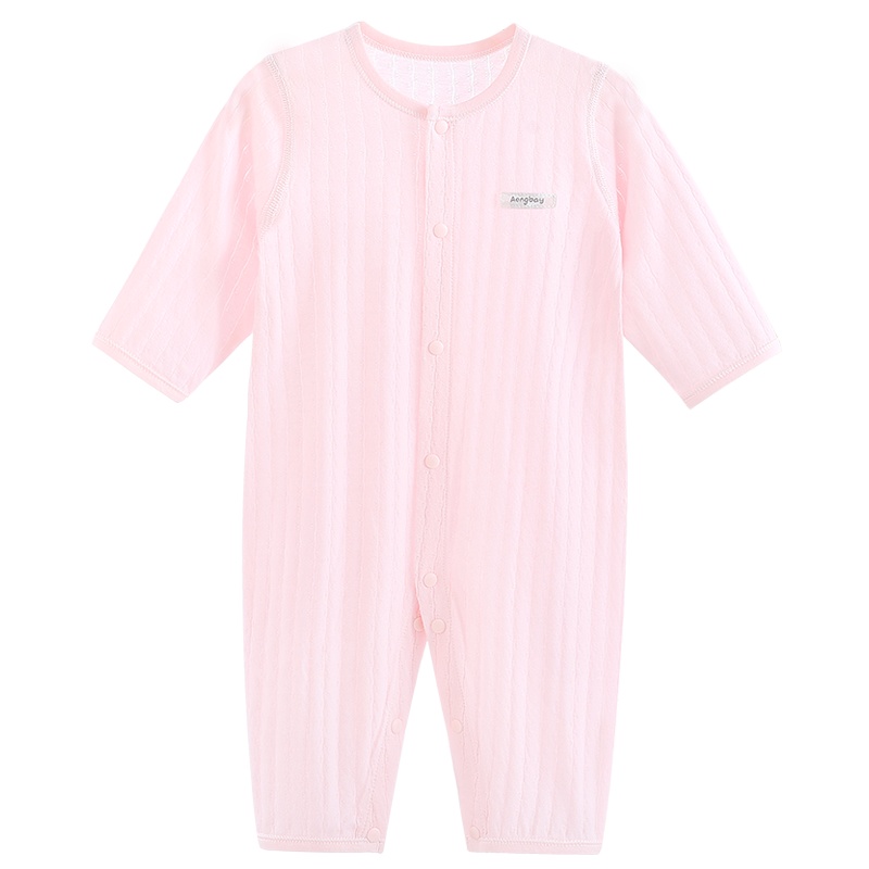 Aengbay 新生婴儿儿衣服夏季薄款初生月子连体和尚服哈衣