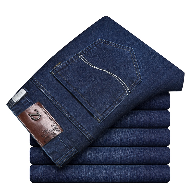 卡帝乐鳄鱼(CARTELO)男士春夏季中腰宽松深档微弹大码薄款男牛仔裤