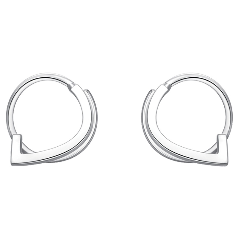 周大福PT G&W系列 真我-流线简约PT950铂金耳钉PT160370