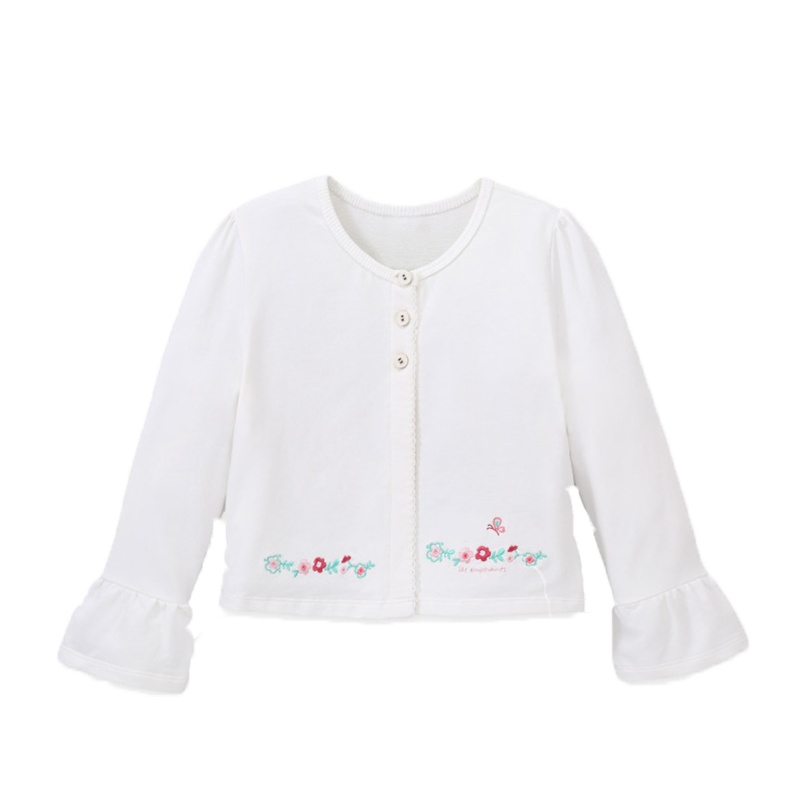 丽婴房童装女童纯棉喇叭袖圆领外套女宝甜美时尚上衣2020春季新款