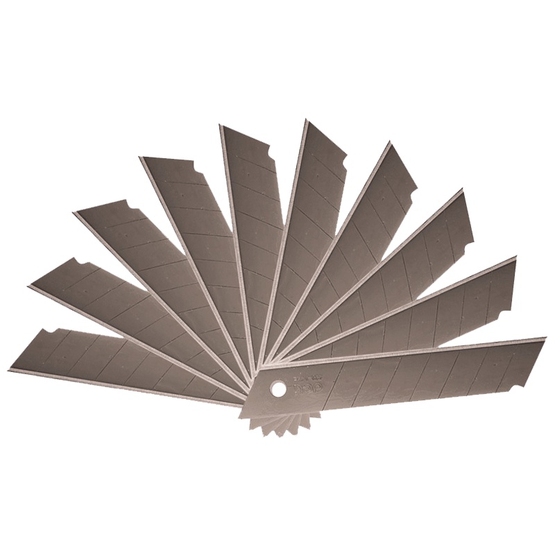 得力(deli)2016大号美工刀片 5盒18mm 加厚型大号壁纸墙纸刀片 裁纸刀片 切割刀片 美工刀片