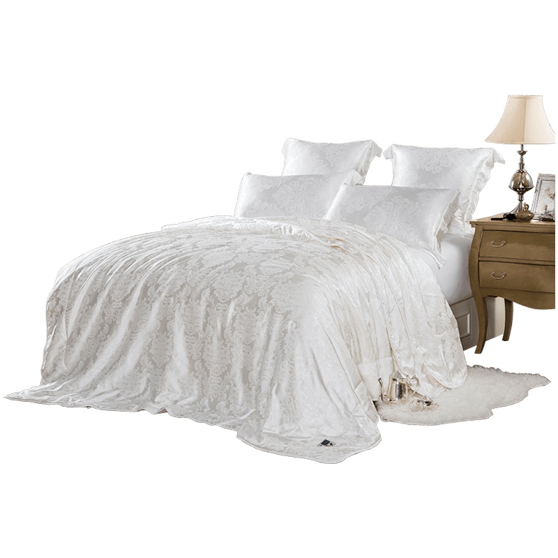 LOVO家纺 被子 冬被 二合一被子 子母被 斯享提花二合一蚕丝被