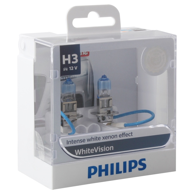 飞利浦(PHILIPS)璀璨之光HB3(9005)升级型汽车灯泡大灯灯泡近光灯远光灯卤素灯2支装 增亮60%时尚白光
