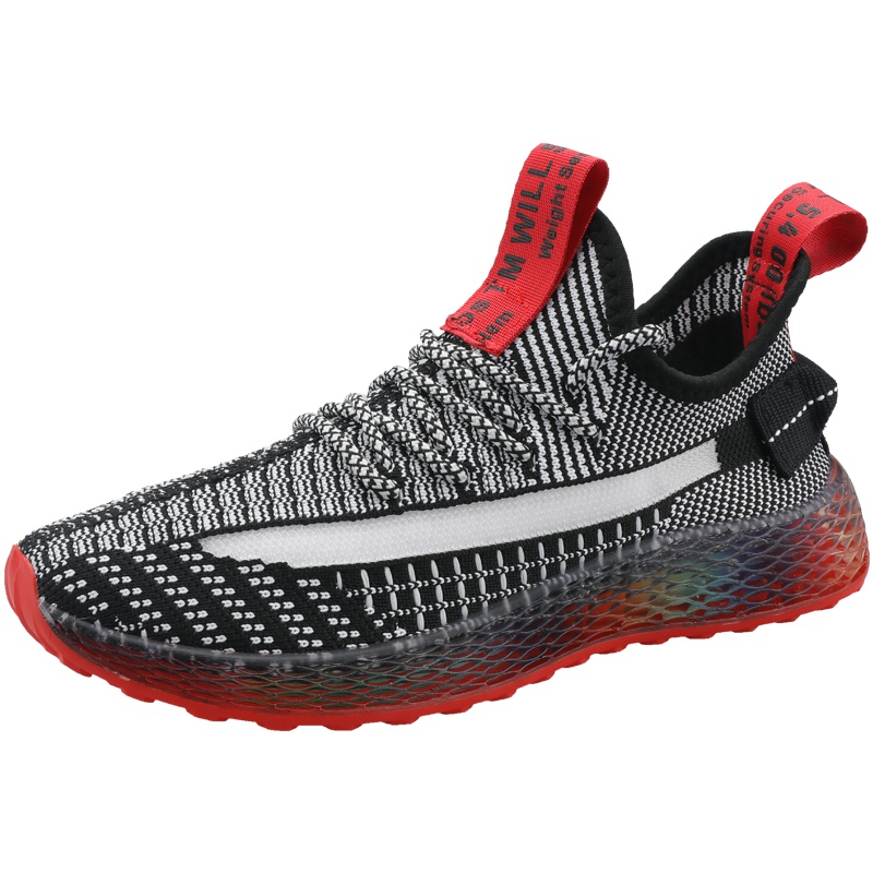 狄恩纪女鞋2019年夏季新款网面鞋时尚休闲运动鞋透气跑步鞋女