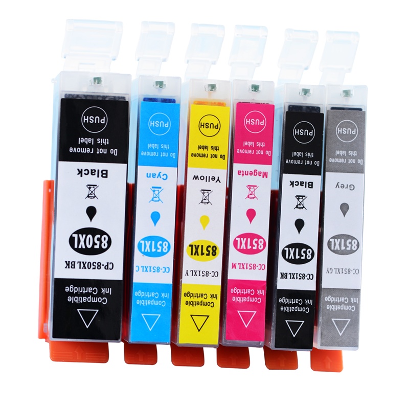 适合佳能851墨盒850墨水IX6780 ip7280 8780 pgbk大容量ix6880打印机cli墨水盒850xl