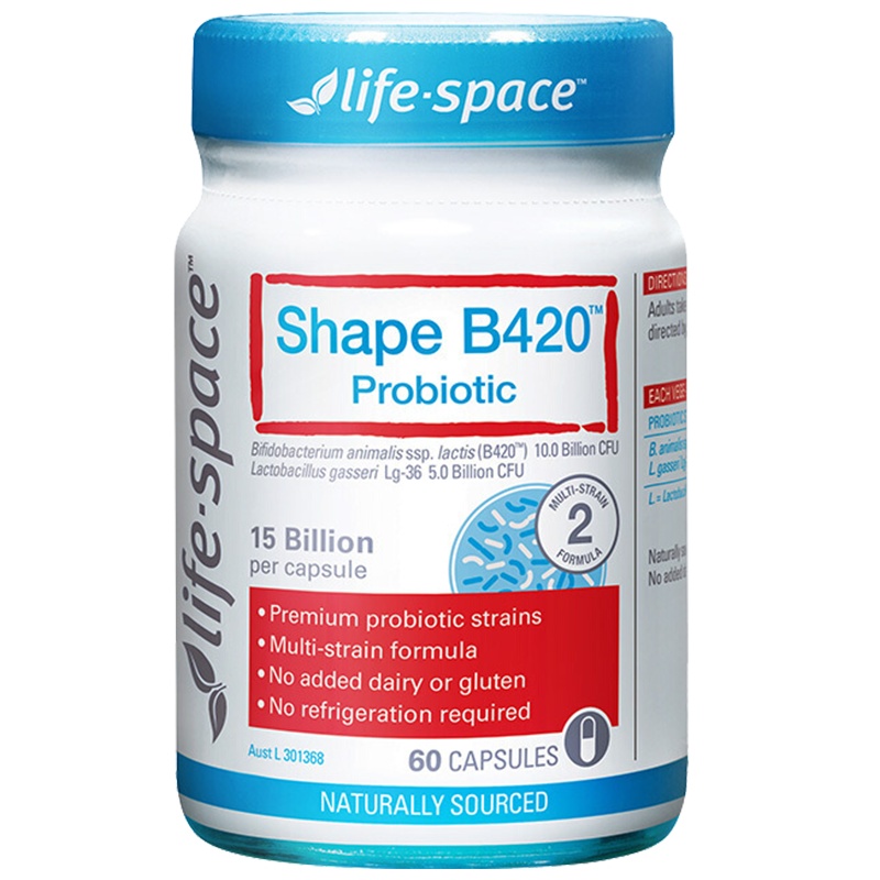 Life Space益生菌粉调理肠胃 B420减脂塑身益生菌60粒 澳洲进口